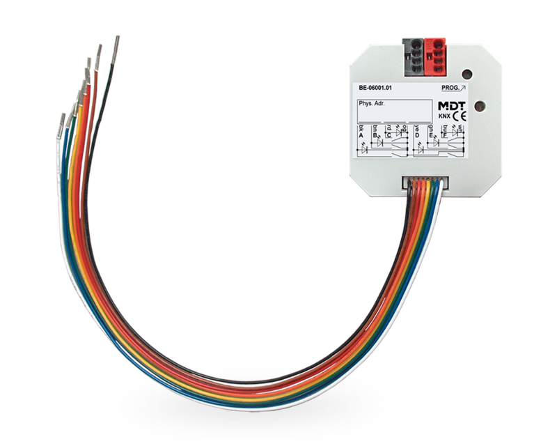 KNX Universal Interface 6-channel, flush mounted, Potential free version KNX Universal Interface 6-channel, flush mounted, Potential free version